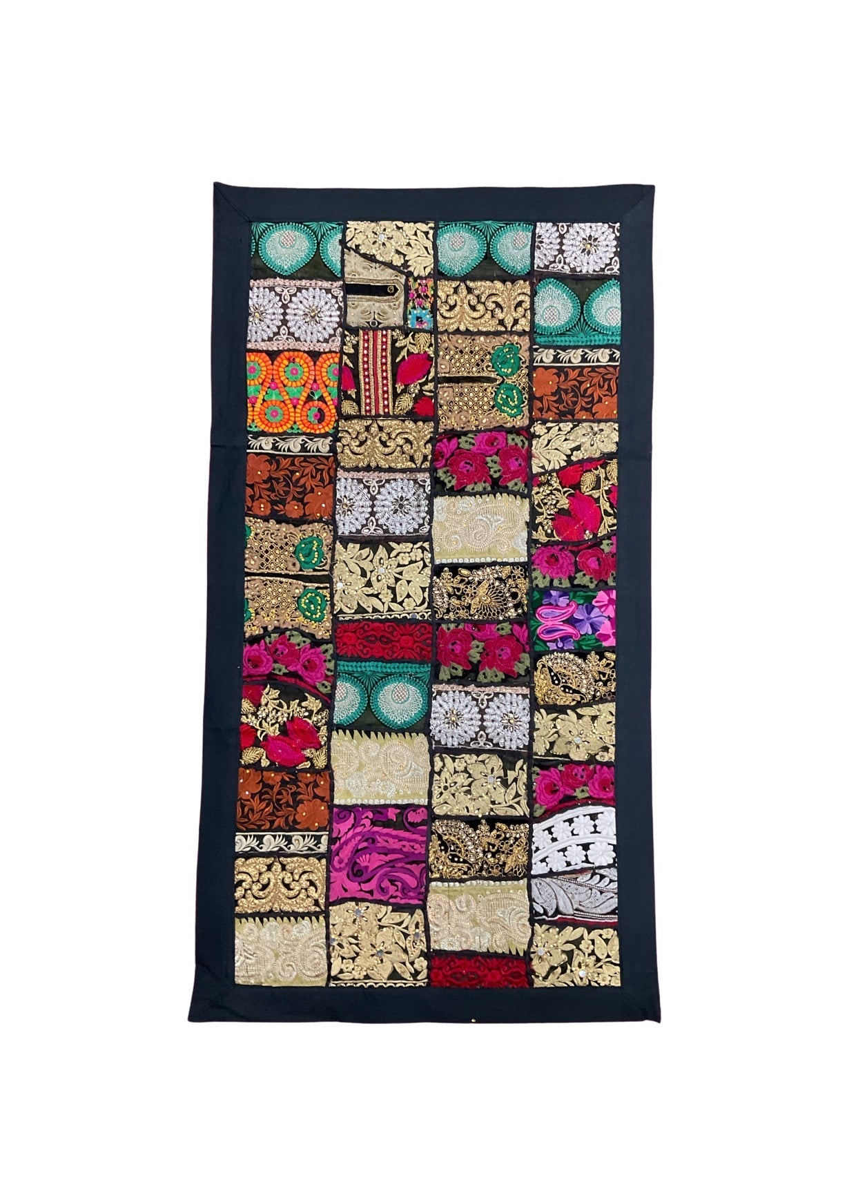 Bohemian Handmade Patchwork Tapestry – Vintage Wall Hanging & Home Decor by Artisanauraa