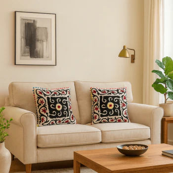 A Suzani Cushion Cover