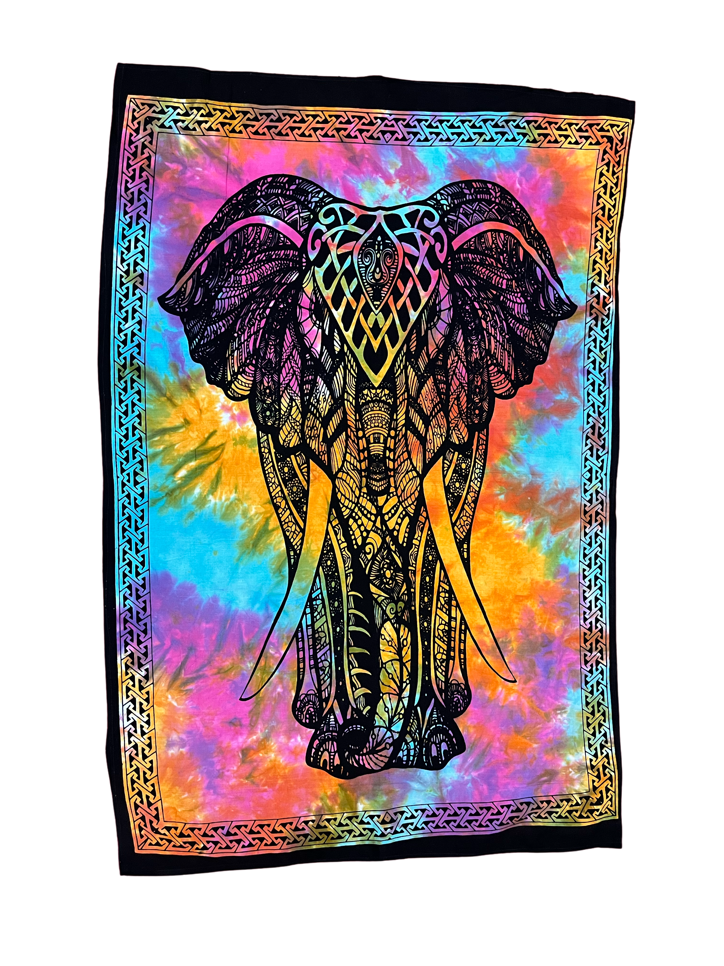 Vibrant Cotton Printed Mini Tapestry / Poster (42" x 30") – Multi-Use Boho Decor