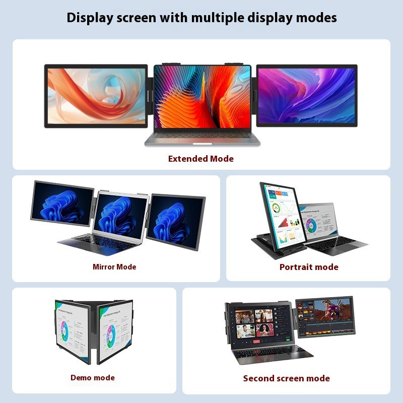 14-inch Dual-screen Portable Monitor Laptop With Wall-mounted External