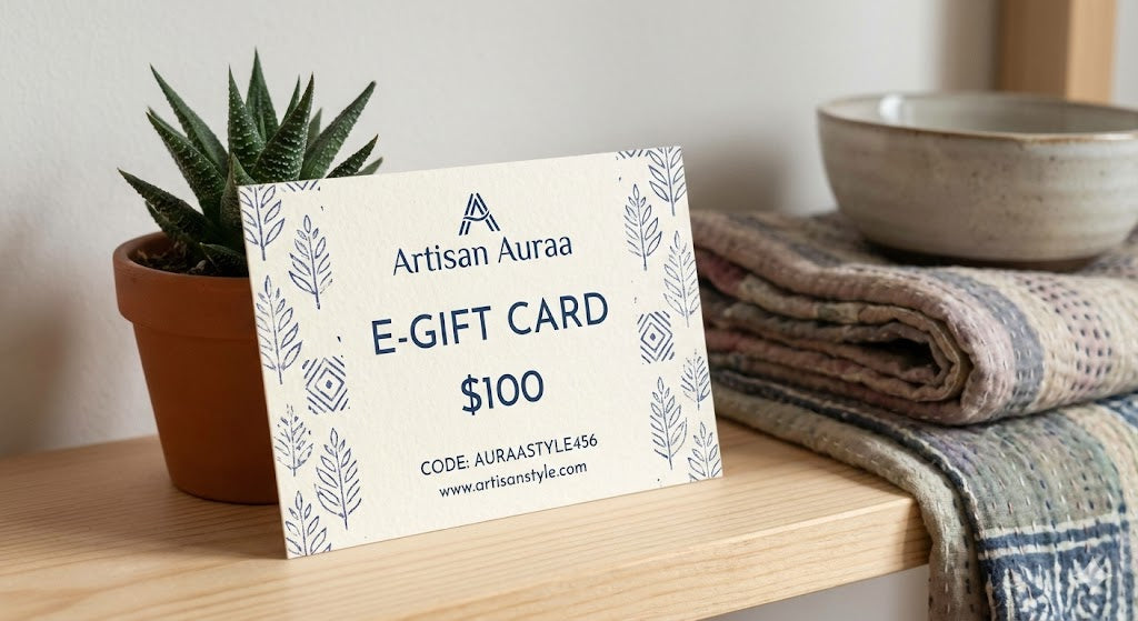 The Artisan Auraa E-Gift Card – The Gift of Handcrafted Style