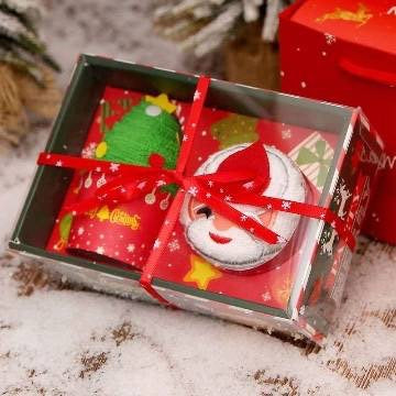 Festive Delights: Handmade Cotton Christmas Cupcake Towel Gift Set