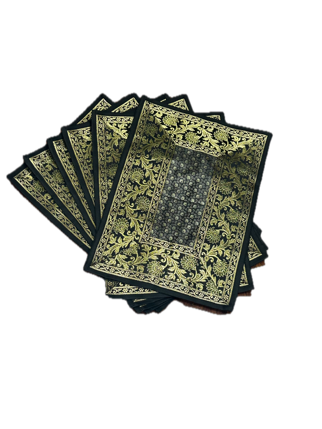 Exquisite 13-Piece Handcrafted Brocade Table Runner & Placemat Set