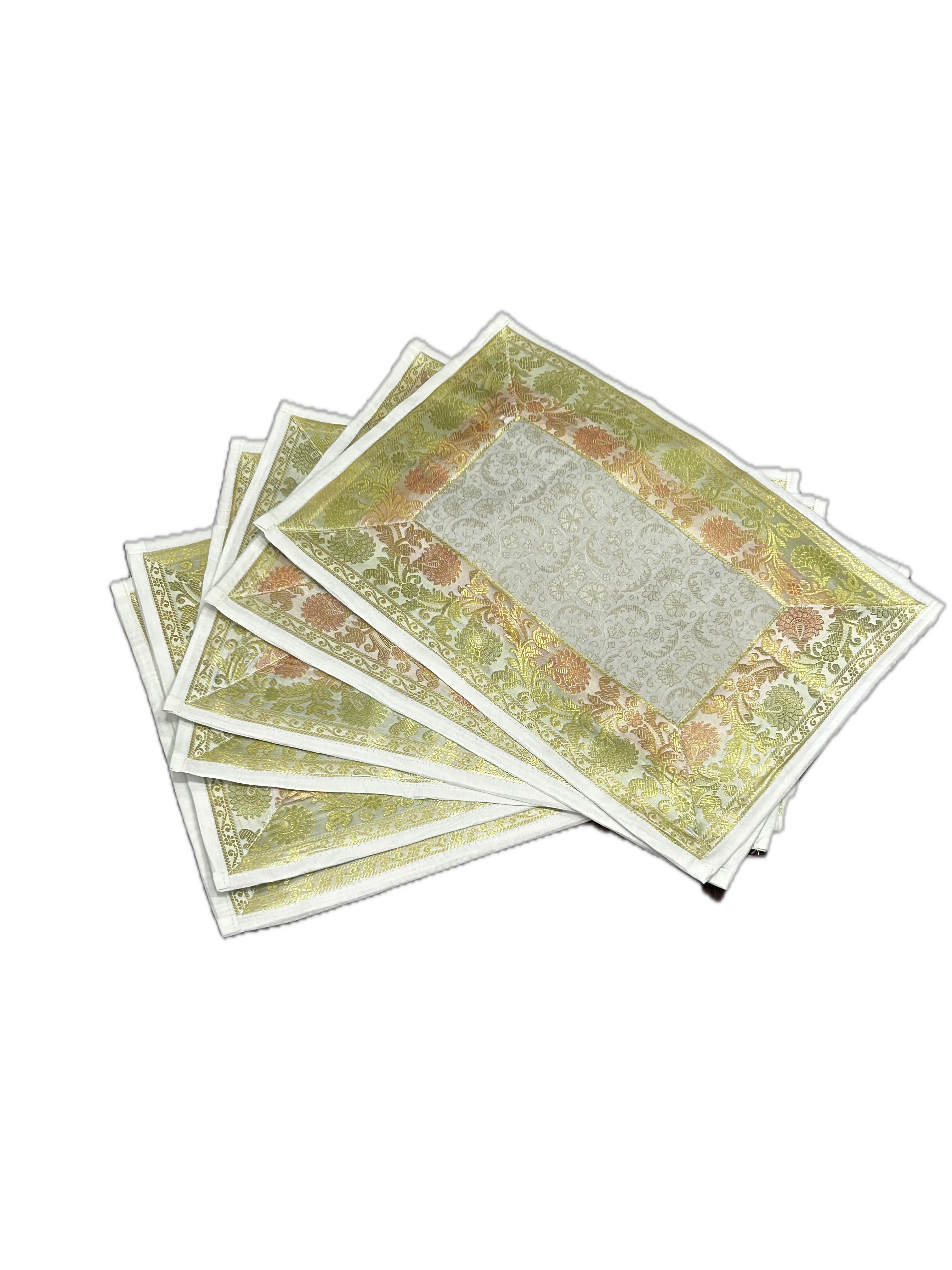 Exquisite 13-Piece Handcrafted Brocade Table Runner & Placemat Set