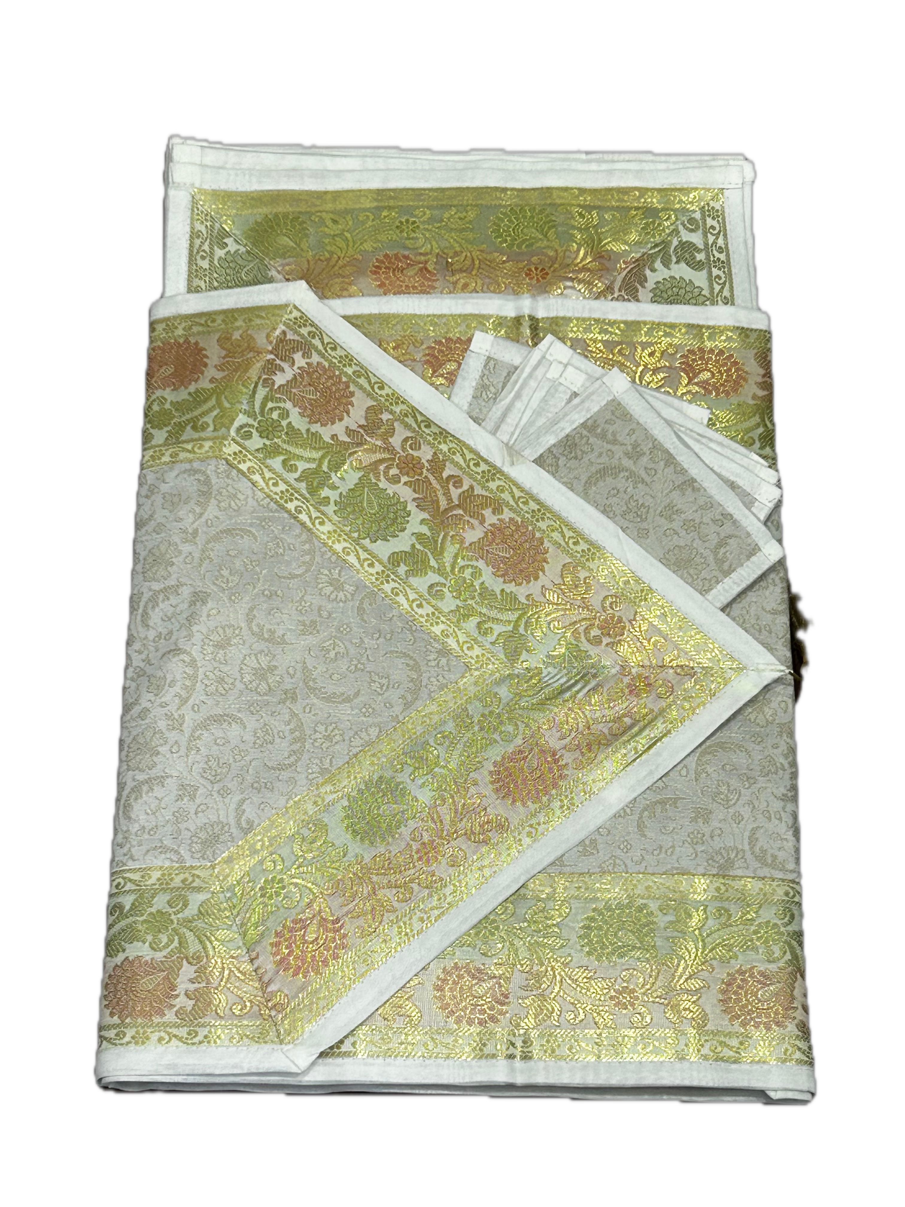 Exquisite 13-Piece Handcrafted Brocade Table Runner & Placemat Set