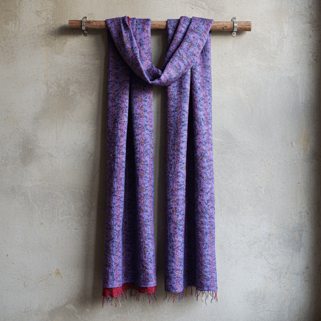 One-of-a-Kind Multicolour Kantha Scarf | Sustainable Artisan Fashion (Kaleidoscope Edition)