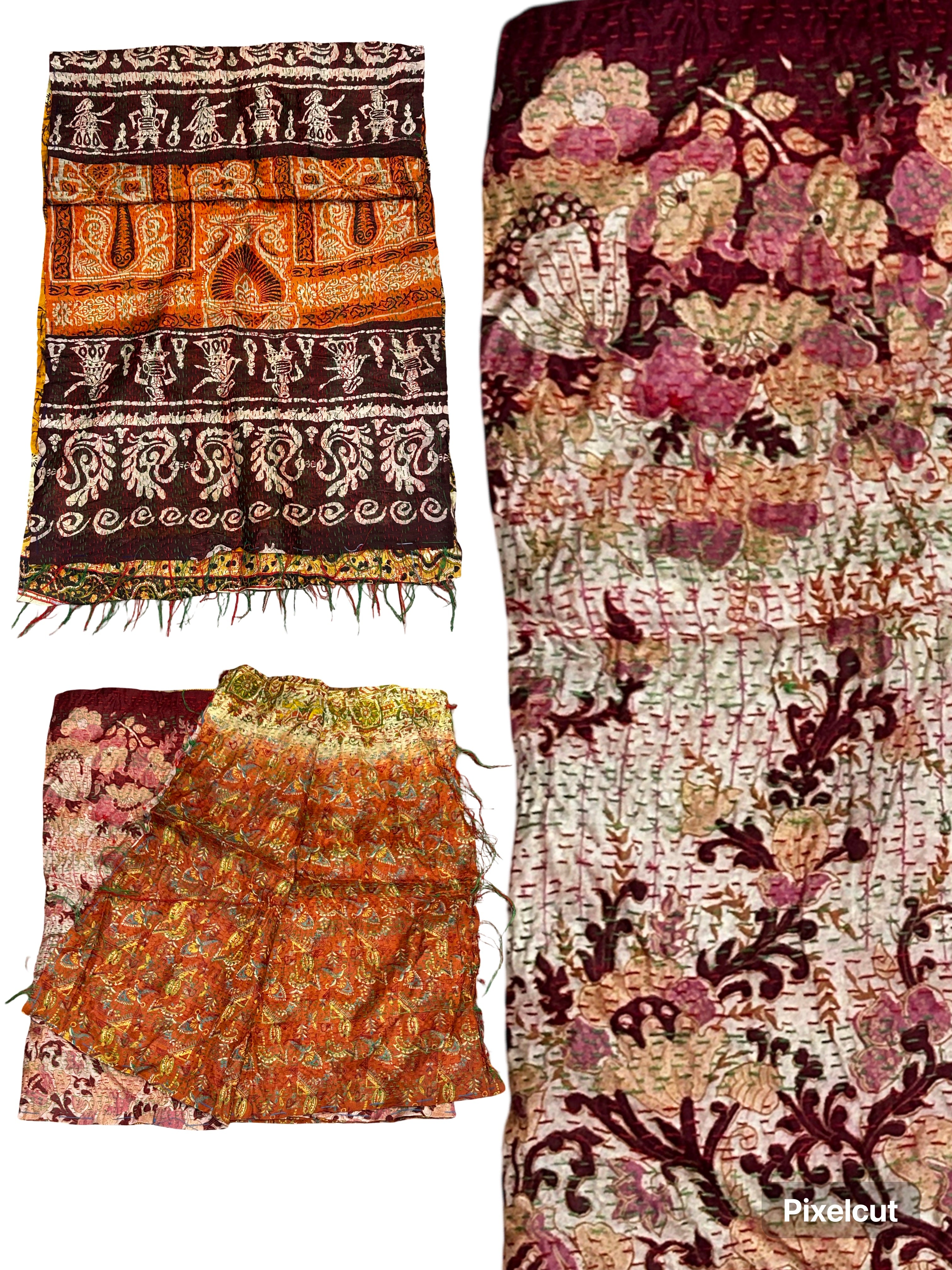 One-of-a-Kind Multicolour Kantha Scarf | Sustainable Artisan Fashion (Kaleidoscope Edition)