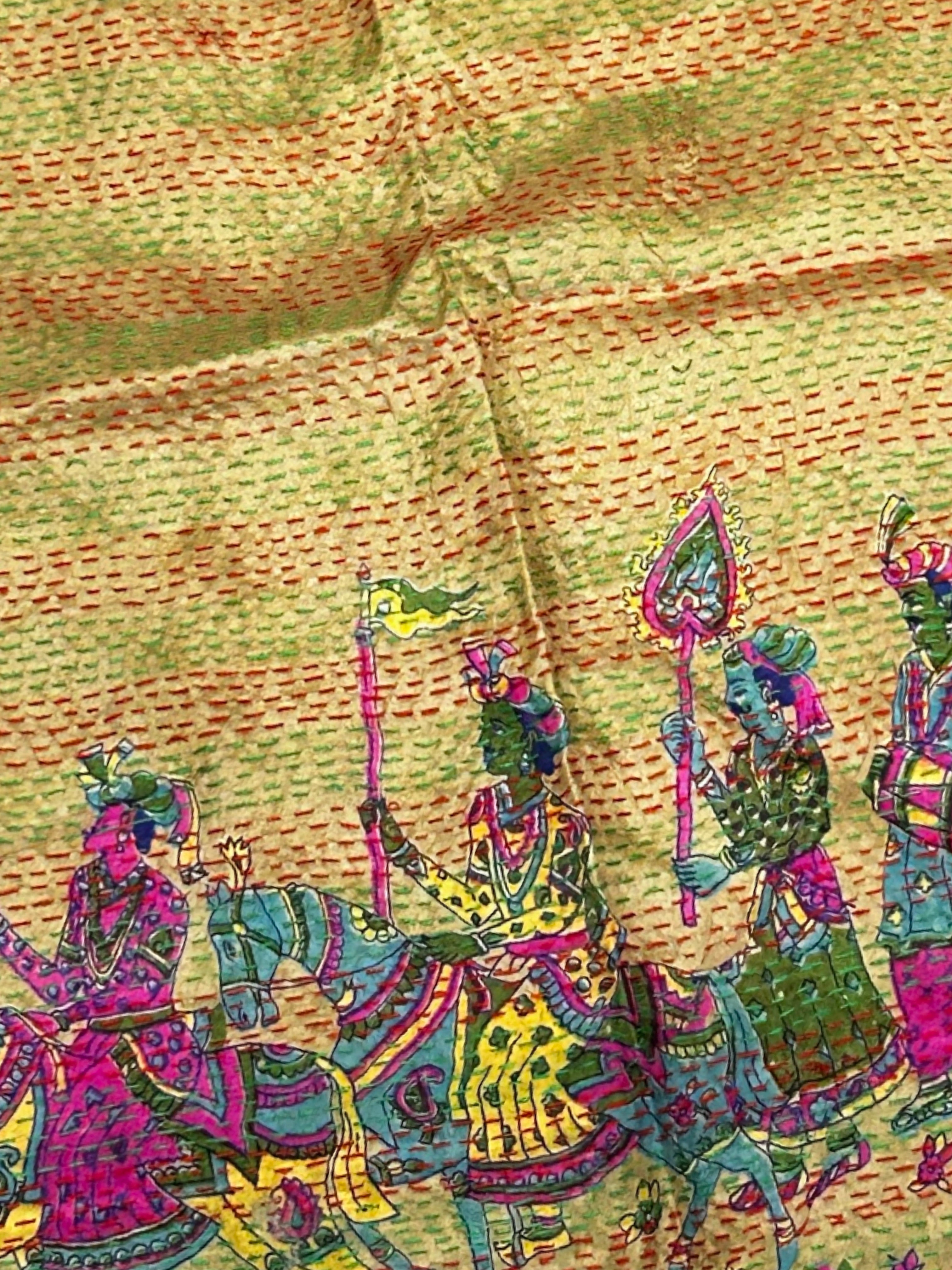 One-of-a-Kind Wide Kantha Scarf | Sustainable Artisan Fashion (The Statement Collection)