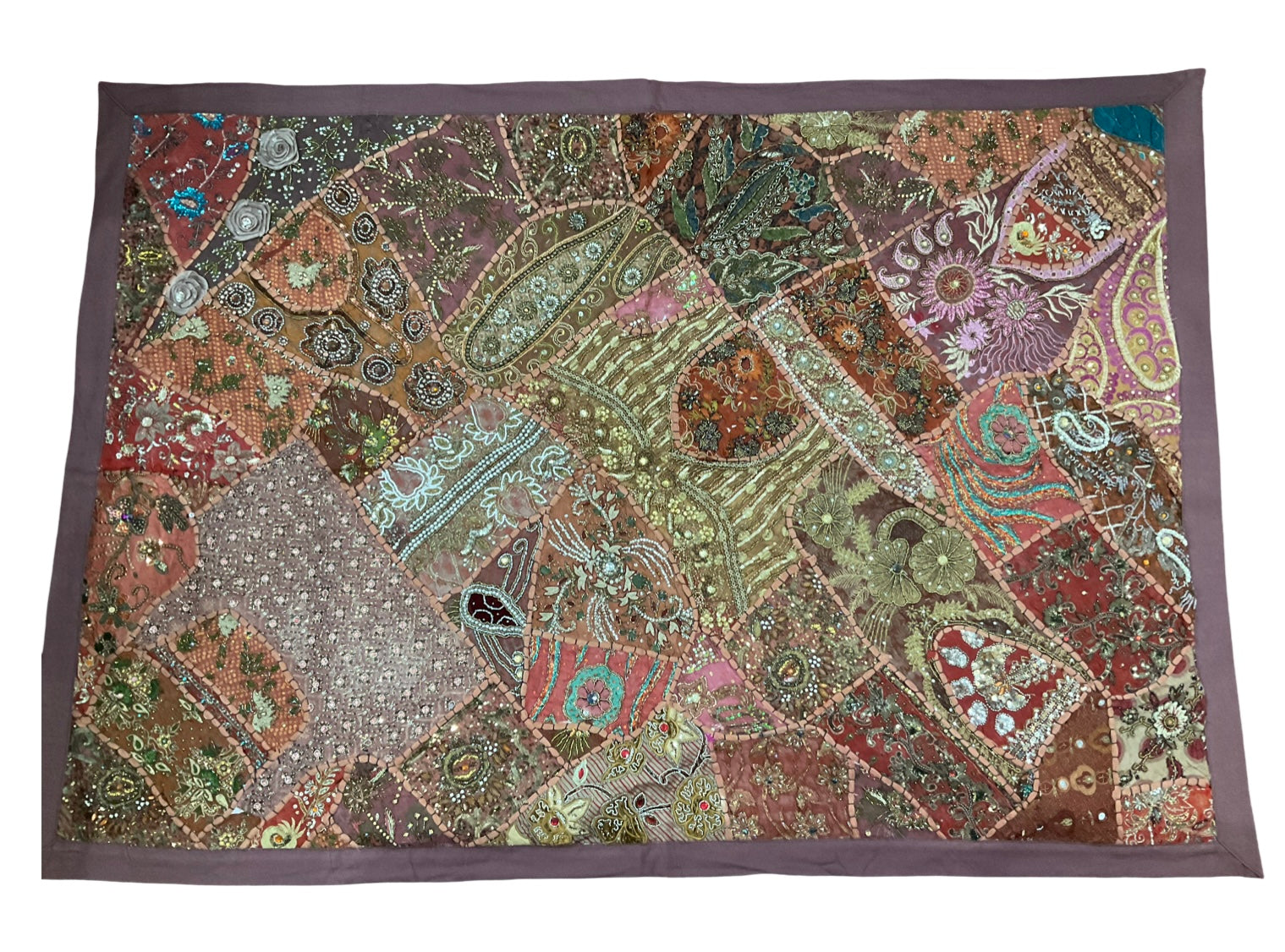 Large Zardozi Elephant Wall Hanging (40" x 60") – Majestic Textile Art