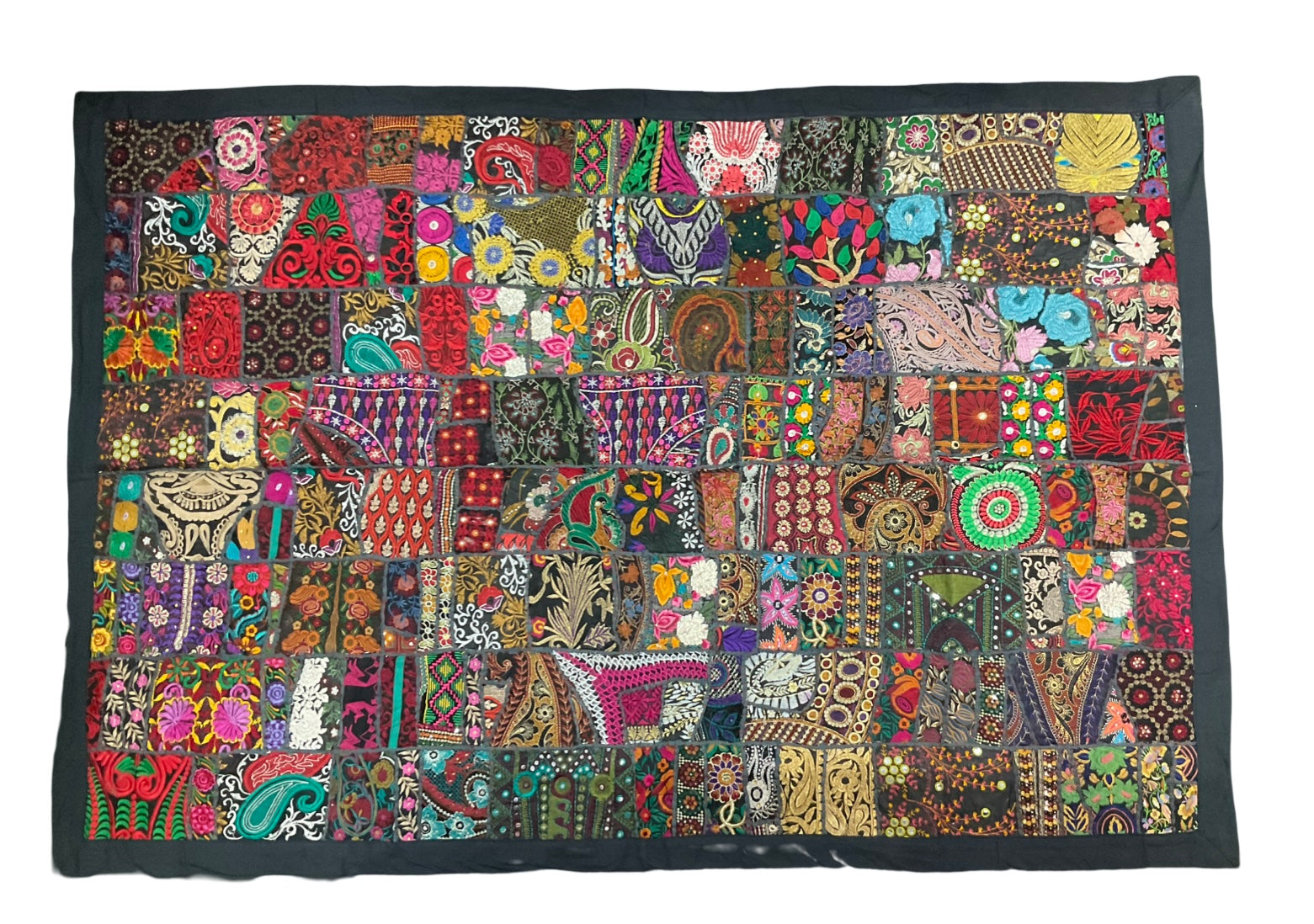 Large Zardozi Elephant Wall Hanging (40" x 60") – Majestic Textile Art