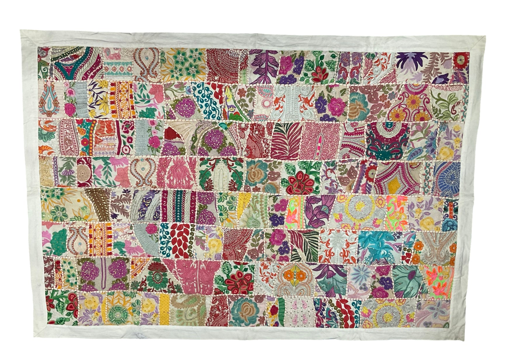 Large Zardozi Elephant Wall Hanging (40" x 60") – Majestic Textile Art