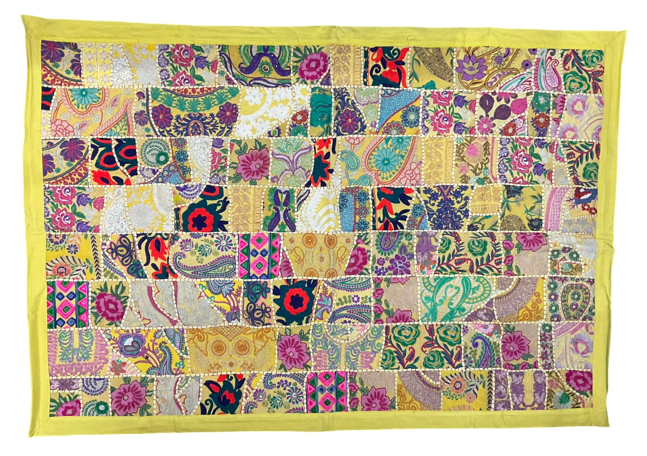 Large Zardozi Elephant Wall Hanging (40" x 60") – Majestic Textile Art