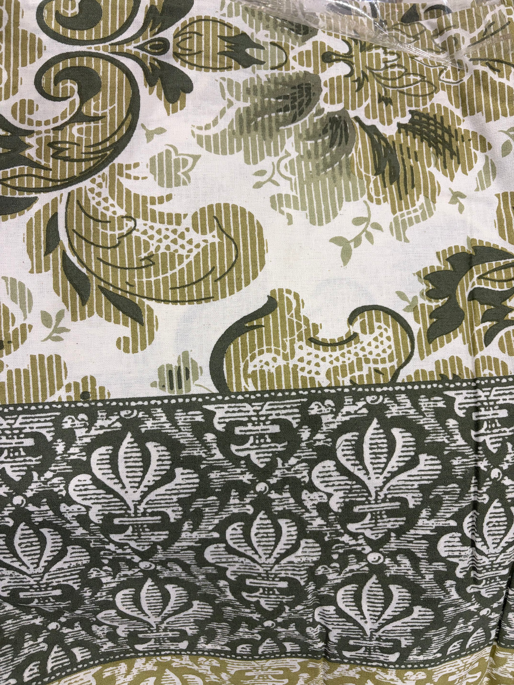 Hand-Printed Cotton Bedsheet (90" x 102") – Queen Size Set with 2 Pillow Covers