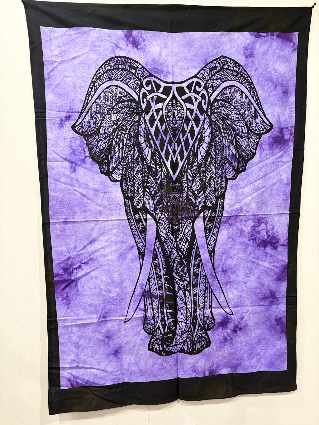 Vibrant Cotton Printed Mini Tapestry / Poster (42" x 30") – Multi-Use Boho Decor