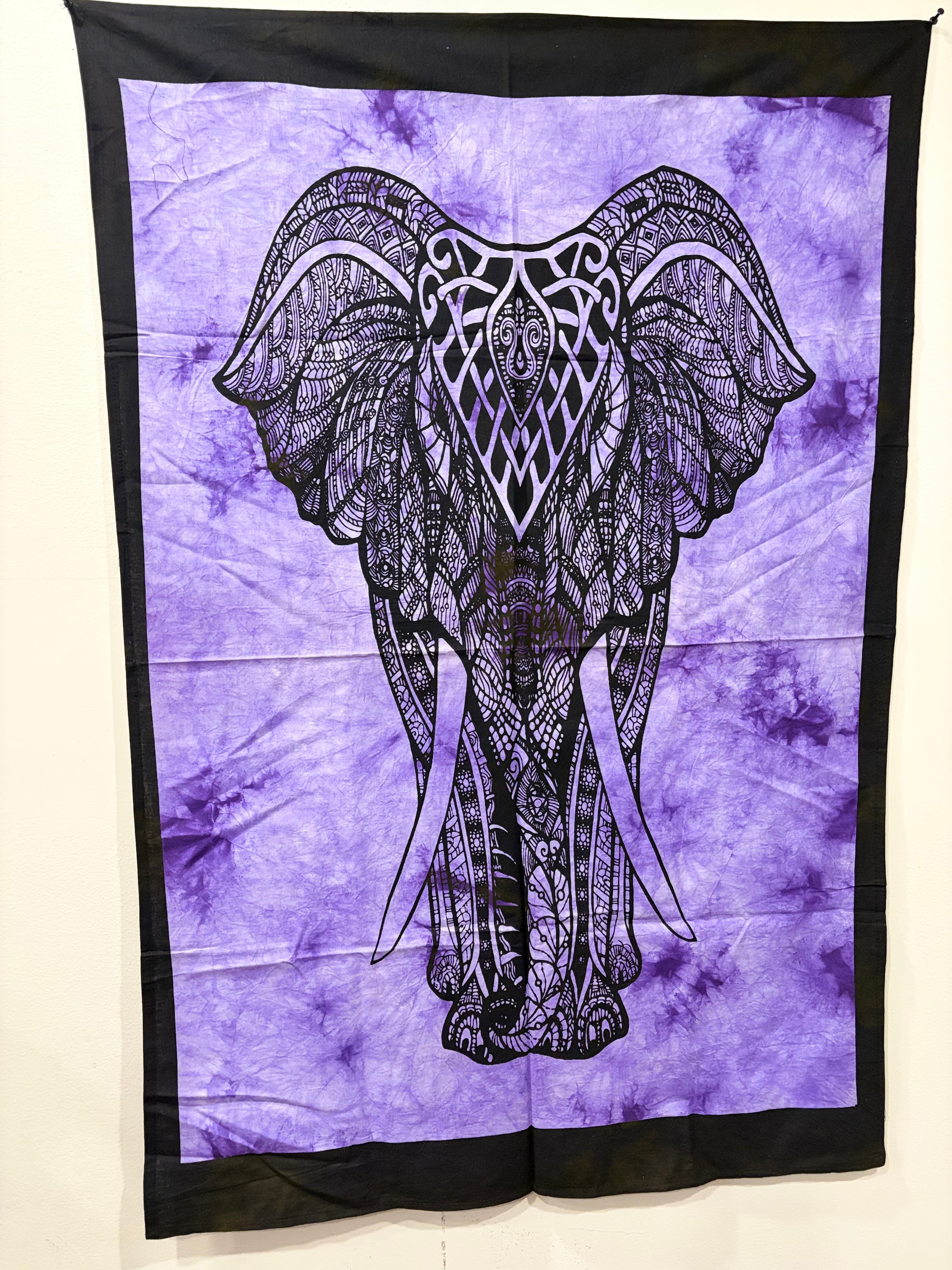 Vibrant Cotton Printed Mini Tapestry / Poster (42" x 30") – Multi-Use Boho Decor