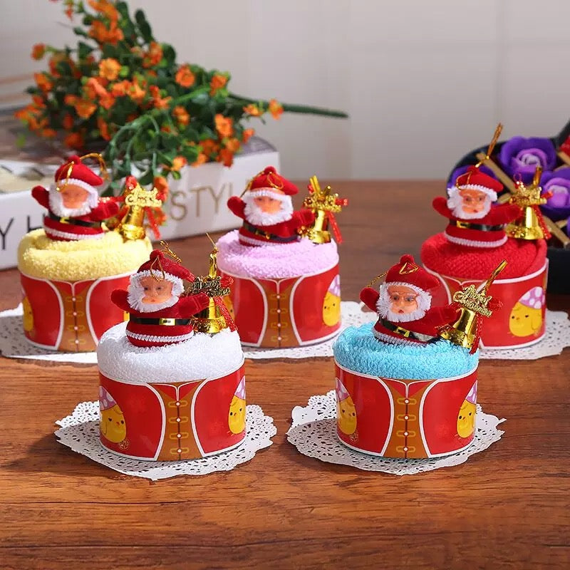 Festive Delights: Handmade Cotton Christmas Cupcake Towel Gift Set