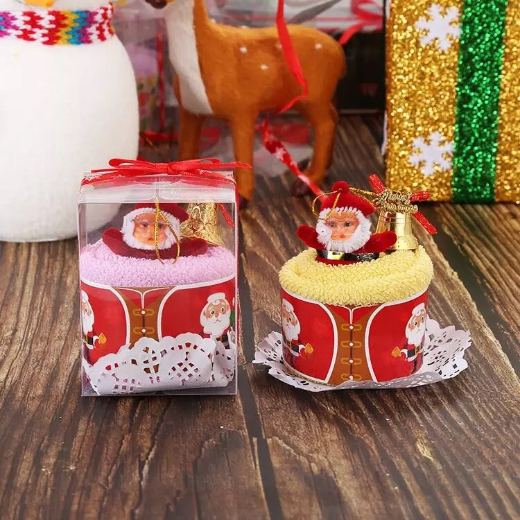Festive Delights: Handmade Cotton Christmas Cupcake Towel Gift Set