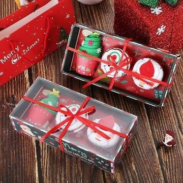 Festive Delights: Handmade Cotton Christmas Cupcake Towel Gift Set