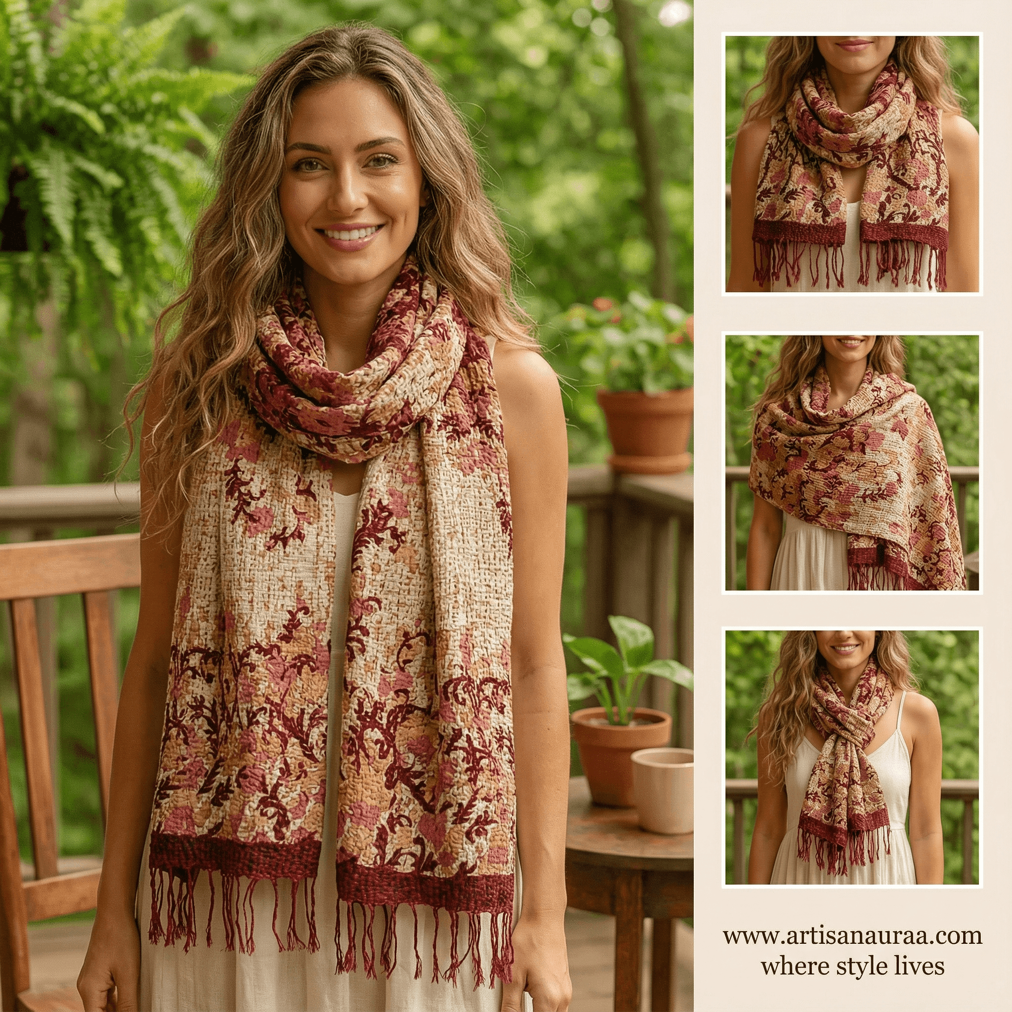 One-of-a-Kind Multicolour Kantha Scarf | Sustainable Artisan Fashion (Kaleidoscope Edition)