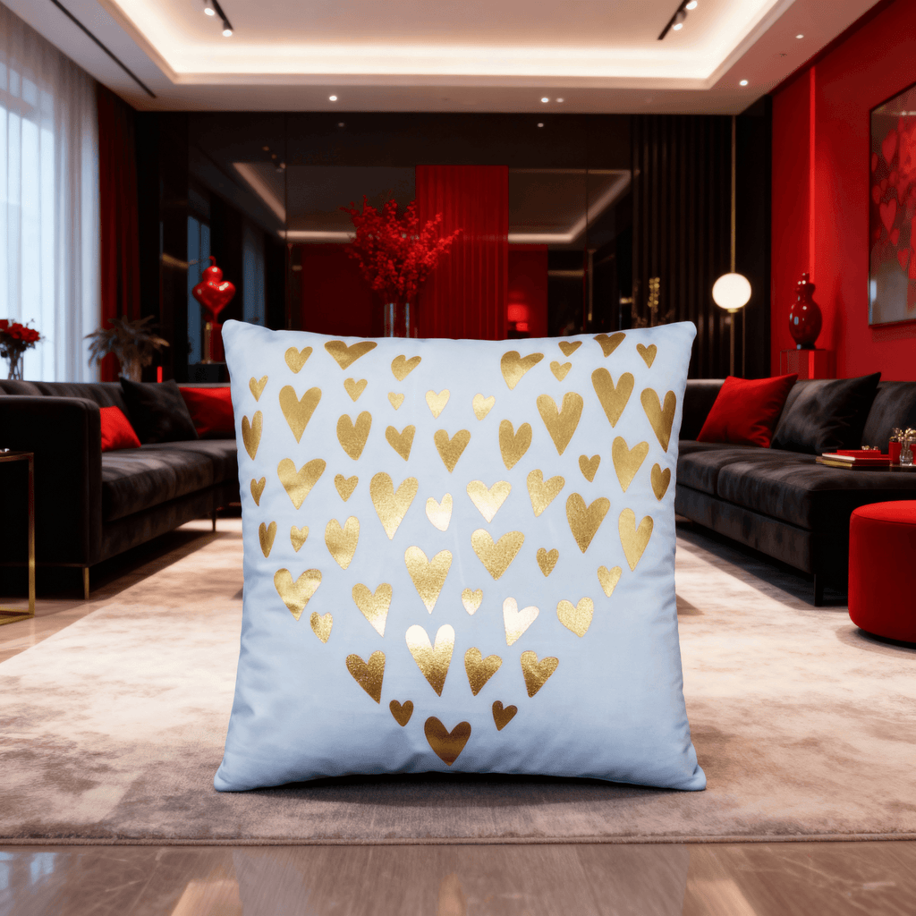 👑 The Royal Gold Collection: Metallic Motif Cushion Covers (4 Styles)