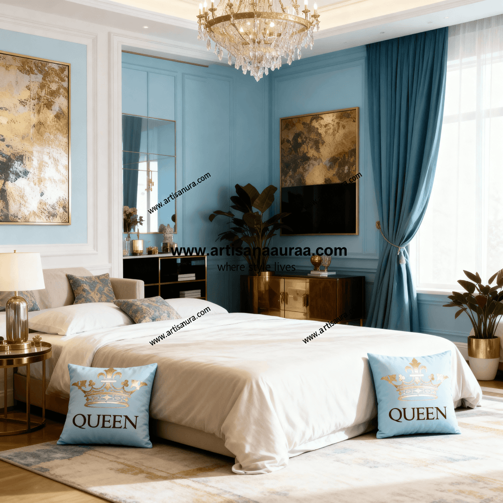 👑 The Royal Gold Collection: Metallic Motif Cushion Covers (4 Styles)