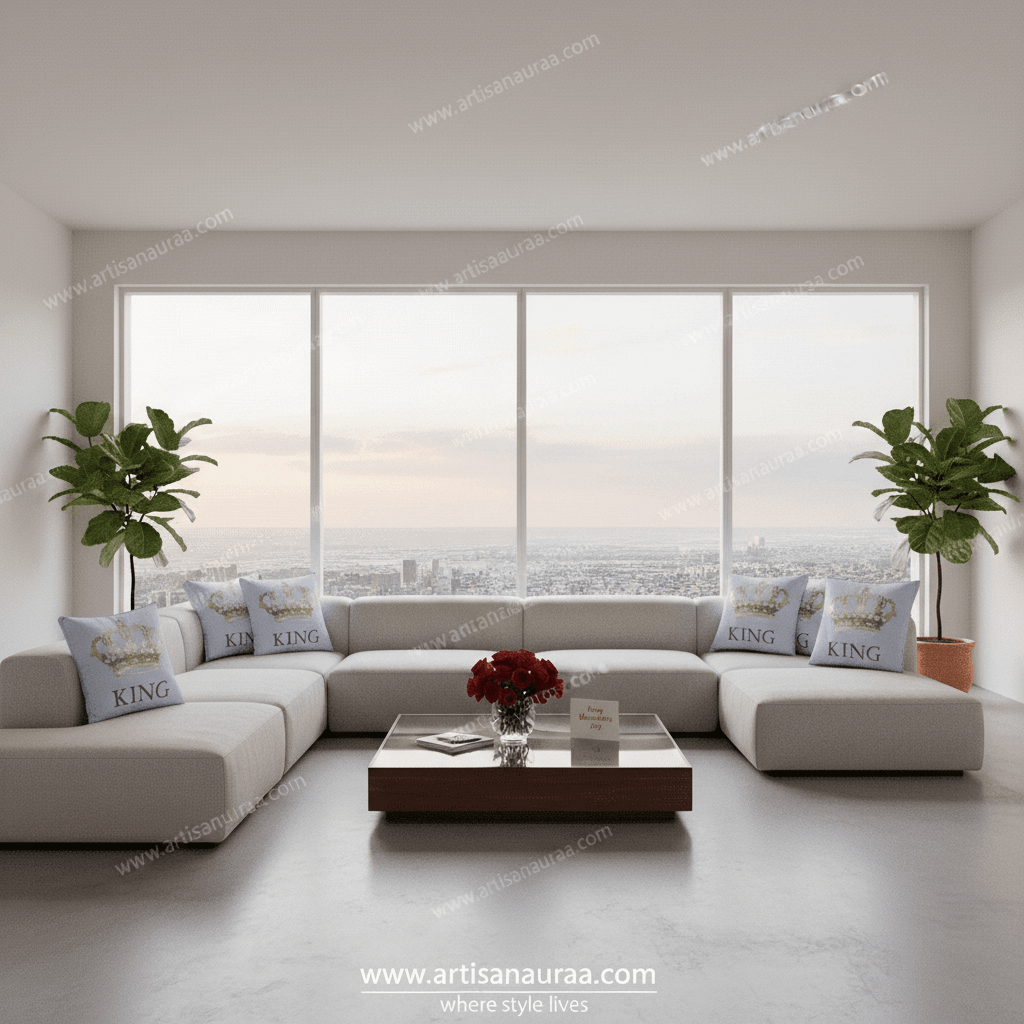 👑 The Royal Gold Collection: Metallic Motif Cushion Covers (4 Styles)