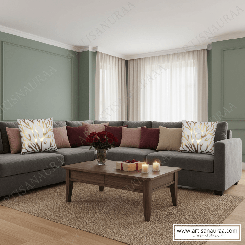 👑 The Royal Gold Collection: Metallic Motif Cushion Covers (4 Styles)