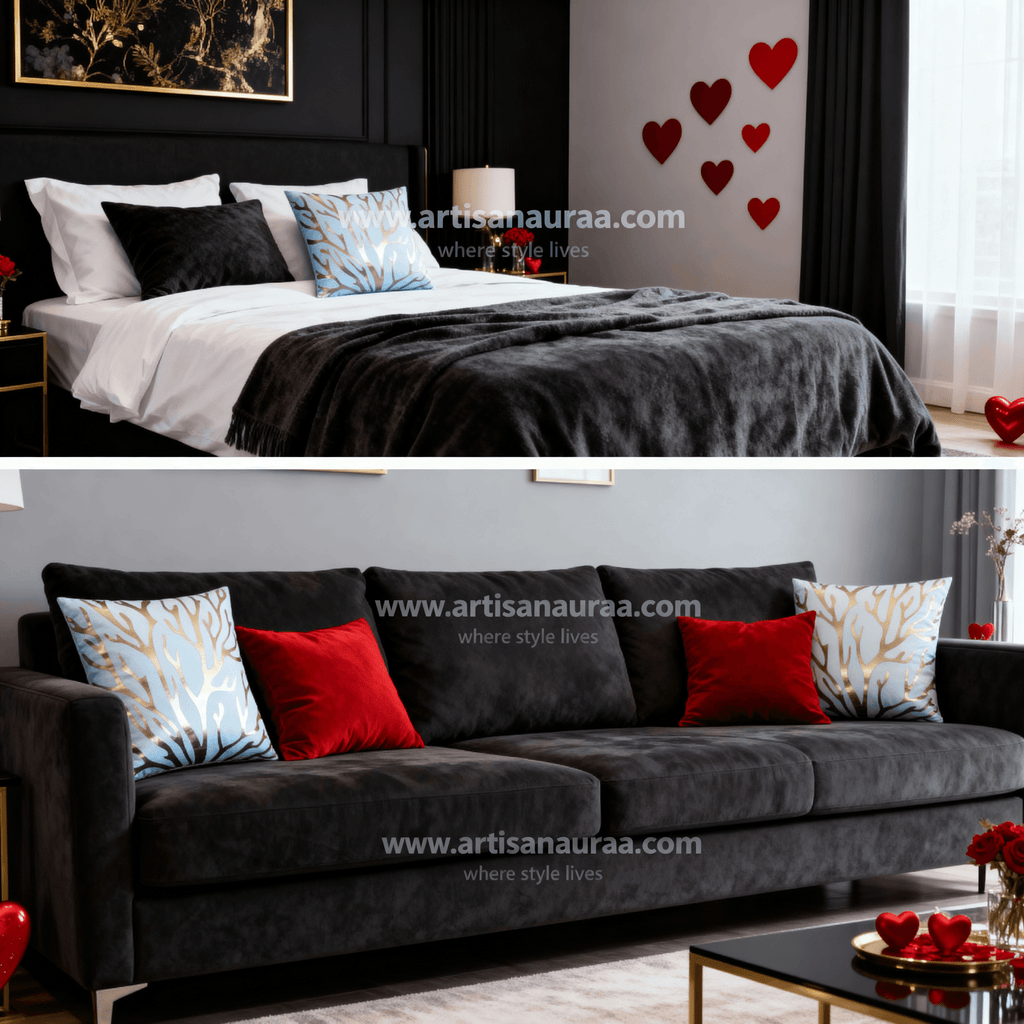 👑 The Royal Gold Collection: Metallic Motif Cushion Covers (4 Styles)